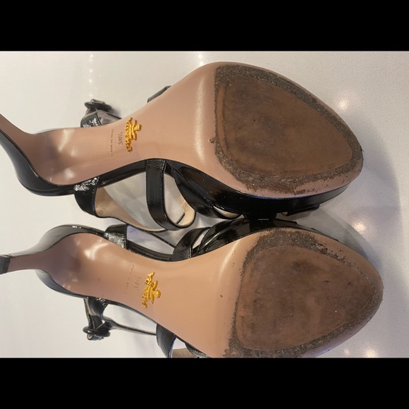 Prada platform sandal. Black patent , 3 inch heel with 1 inch platform. - Picture 5 of 6